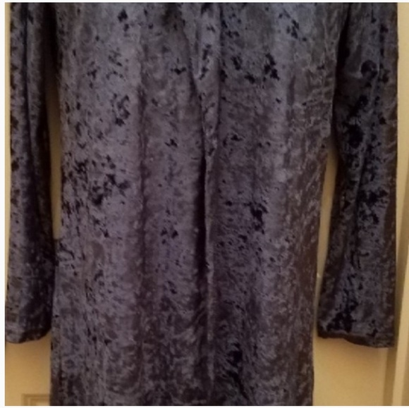 Blue Crushed Velvet Duster 5πrated Size 2XL in - Picture 4 of 7